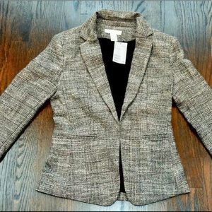 H&M plaid blazer size 10